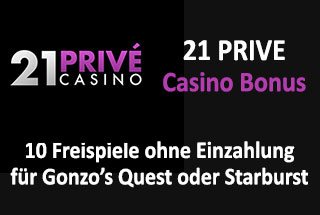 21 Prive Casino bonus ohne Einzahlung